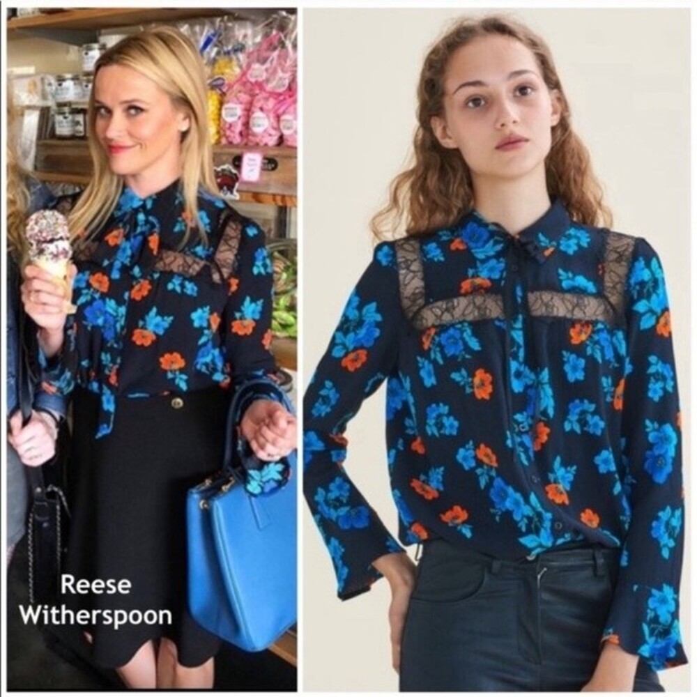 Maje “Cirque” floral lace top blouse 3(US L)